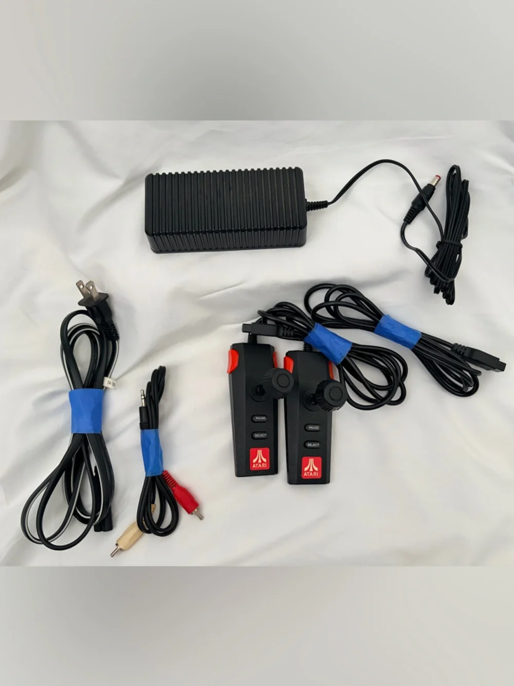 Atari Black Classic Joystick Controllers with Power Adapter